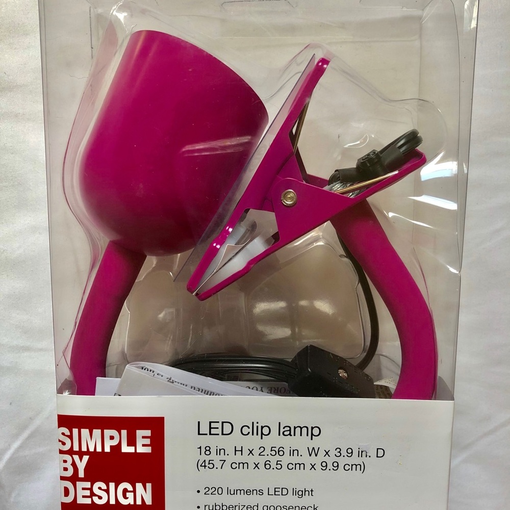 New with tags LED CLIP LAMP RUBERIZED GOOSENECK